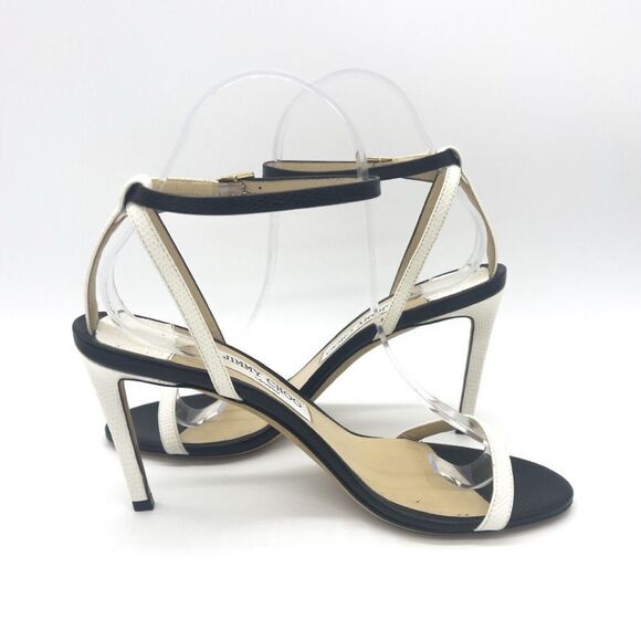 Jimmy Choo Minnie Black and White 85mm Stilettos Size 38.5 - Picture 5 of 12